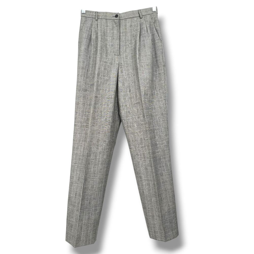 PENDLETON Woman's Herringbone Plaid Trouser Pants 8P  OfficeWear Dressy